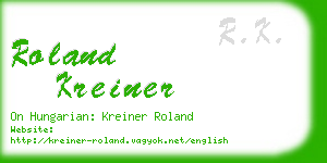 roland kreiner business card
